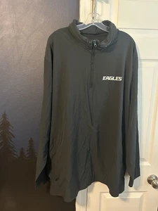 Philadelphia Eagles Hooded Jacket Mens 2XL Gray NFL Football Nike 1/4 Zip - Picture 1 of 6