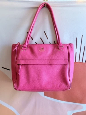 Bolso de Hombro Kate Spade NY Grant Park Alida Cuero Guijarro Rosa Cremallera Foto 1 de 4