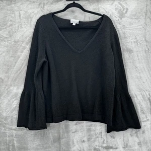 Pure Collection Cashmere Sweater Womens 14 Black Pull Over Craft - Picture 1 of 11