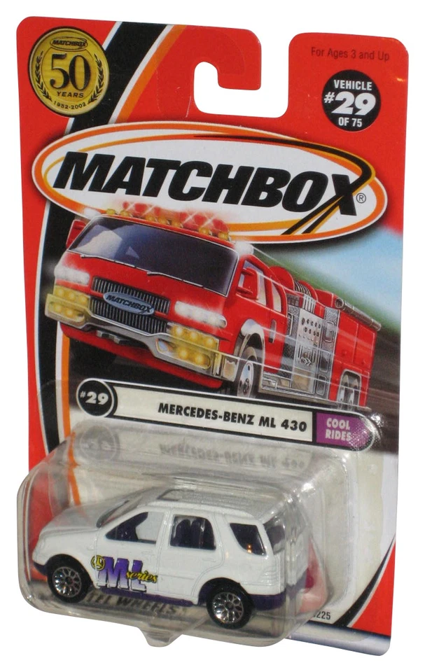 Matchbox Cool Rides (2001) Mercedes Benz ML 430 Bianco Auto Giocattolo #29/75 - Immagine 1 di 1