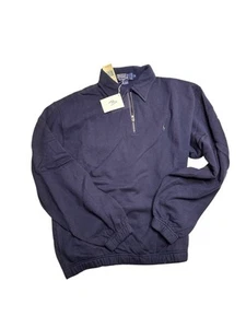 Polo Ralph Lauren Vintage Men's 1/4 Zip Pullover Sweatshirt Size Med Navy NWT - Picture 1 of 2