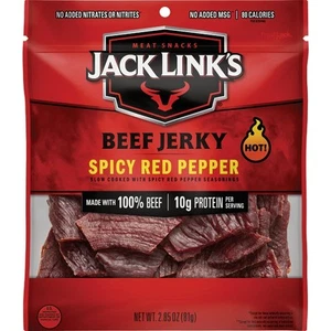 Jack Links 2.85 Oz. Spicy Red Pepper Beef Jerky 139733 Pack of 12 Jack Link's - Picture 1 of 1