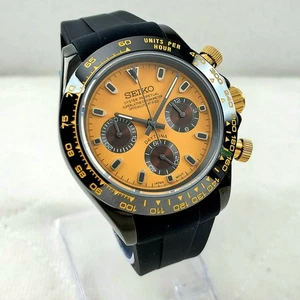 CUSTOM SEIKO PIKACHU SCHWARZ GELB QUARZ CHRONOGRAPH VK63 UHRWERK HERREN UHR  - Bild 1 von 10