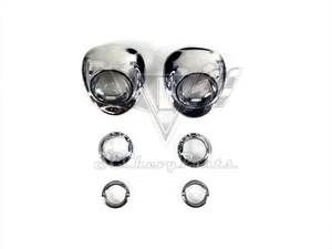 1959 Chevy Windshield Wiper Escutcheon Cowl Bezel Set RECHROMED - Bild 1 von 2