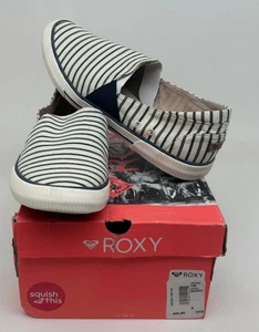 Roxy Brayden Women's Slip-On Shoes, Size 10  White blue strip - Picture 1 of 10