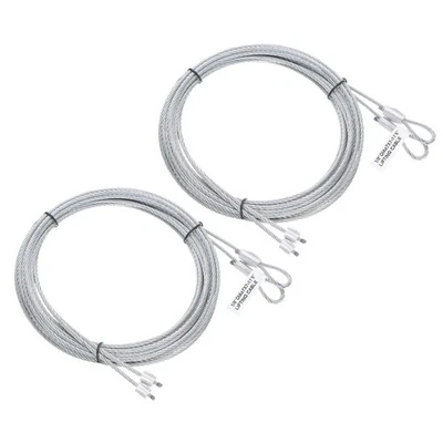 4 Pcs 11.6ft 3.6 Meters Garage Door Cable 3mm Diameter Torsion Spring Wire Cable Foto 1 de 4