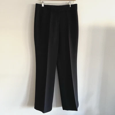 Tahari Arthur Levine Dress Pants Size 8 Black Slacks Preppy Business Casual - Image 1 of 4