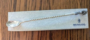 Vintage Reed & Barton Santa Claus Cocktail Stirrer, Silver Plated 11" x 1" - Picture 1 of 16