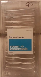 Set Of 12 Room Essentials White Shower Hooks - Picture 1 of 2