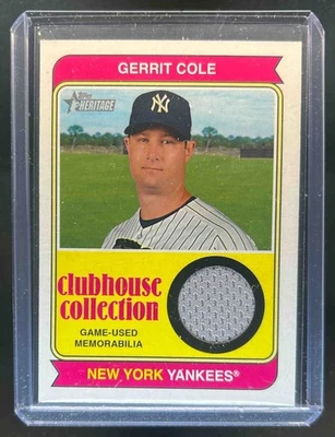 2023 Topps Heritage Gerrit Cole Clubhouse Collection Relics Jersey #CCR-GC - Image 1 of 2