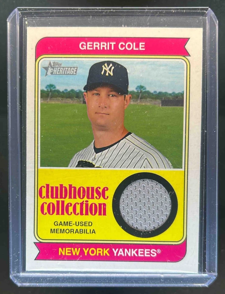 2023 Topps Heritage Gerrit Cole Clubhouse Collection Relics Jersey #CCR-GC - Image 1 of 2