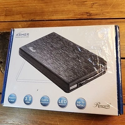 Rosewill Hard Drive Enclosure USB 3.0 2.5" SATA HDD SSD USB-Powered Swap Armer - Image 1 of 4