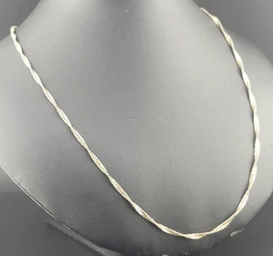 Vintage Signed Milor Italy Sterling Silver 925 3mm 🪢Rope Chain 24" Necklace - Picture 1 of 6