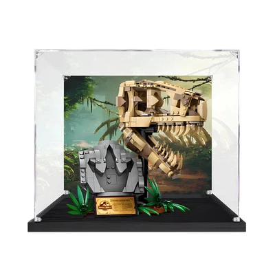 Vitrina de acrílico LEGO para fósiles de dinosaurios LEGO®: cráneo de T. rex 76964 Foto 1 de 4