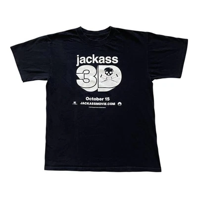 Camiseta MTV Jackass 3D Rara Promo Paramount Steve-O Johnny Knoxville Bam Margera Foto 1 de 4