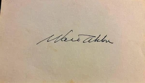 Walt Alston Signed Index Card COA Todd Mueller Autographs - Picture 1 of 3