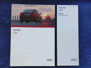 AUDI 80 B4 Limousine 1.6 E Prospekt 8.1993  mit Preisliste - Picture 1 of 5