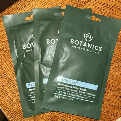 Botánica - El Poder de las Plantas - Máscara Hoja Hidratante Revitalizante JUEGO DE 3 Foto 1 de 2