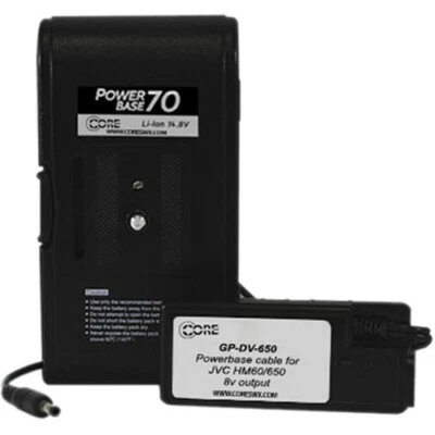 Core SWX PowerBase 70 Battery for JVC HM-600 & HM-650 (24" Cable) PB70-HM65024 - Image 1 of 2