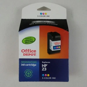 3 Color Ink Office Depot Replaces HP 23 Remanufacturing Ink Cartridge New In Box - Picture 1 of 5