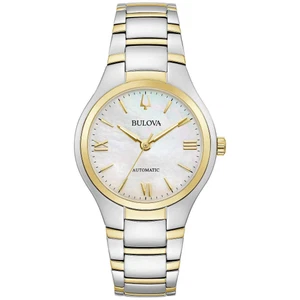 Bulova Classic Stainless Steel Automatic Ladies Watch 98L297 #V9 (5813)