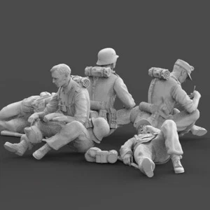 1/30 1/35 1/48 1/72 europeo seduto 5 pezzi modello soldato miniatura resina puntello - Foto 1 di 4
