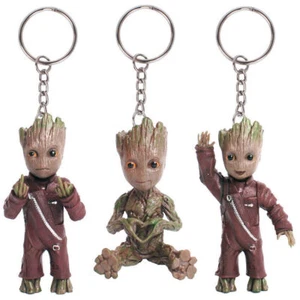 Baby Groot Key Chain Guardians of The Galaxy Vol 2 Alloy Keyring Figure Pendant - Picture 1 of 11