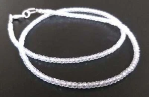 Impresionante collar de joyería con cuentas de 3 mm facetado rondellle de cir... - Imagen 1 de 9