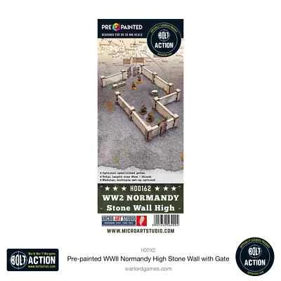 WW2 Normandy High Walls - Pre Painted MDF Scenery Bolt Action Micro Art Studios