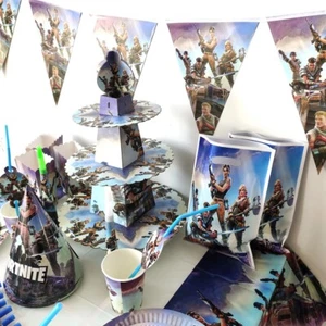 Fortnite Party Supplies Balloons Banner Topper Birthday Party Set Decoration - Picture 1 of 6