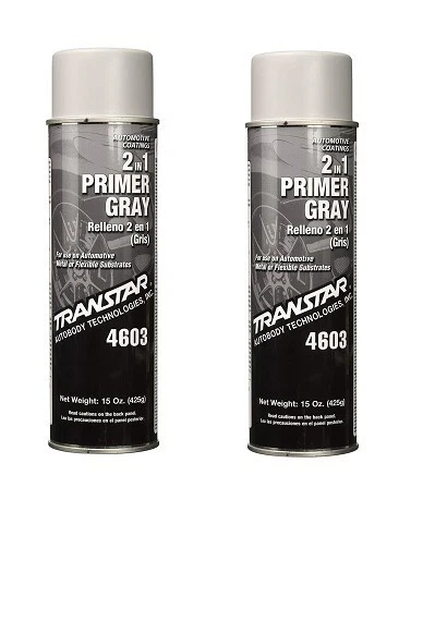 Transtar 2 en 1 Auto Body Primer Gris Lata Spray Aerosol, 4603 (Paquete de 2) Foto 1 de 1