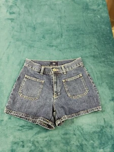 Gap Juniors Girl Blue Jean Denim Bermuda Shorts Size 1 Ladies 100% Cotton Casual - Picture 1 of 7