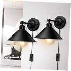 Plug In Wall Sconce, Black Antique Swing Arm Industrial Vintage Wall Lamp