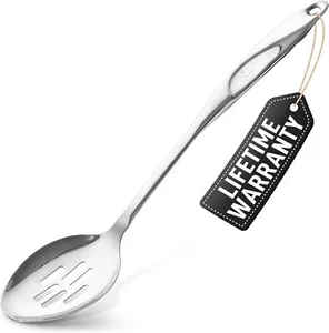 Kitchen Stainless Steel Slotted Spoon - Large Cooking Spoon-Sturdy and Durable - Picture 1 of 9