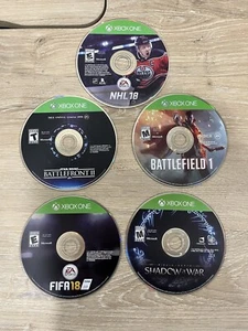 Disc Only Xbox Lot 5 Games- Battlefront 2, Shadow of War, Battlefield 1, NHL ‘18 - Picture 1 of 1