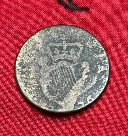 1776 George III Ireland Independence Halfpenny Colonial USA Key Date!!! Rare Cover