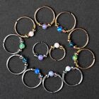 Faux Opal Nose Ring - Stainless Steel Boho Tragus Earring Hypoallergenic Jewelry
