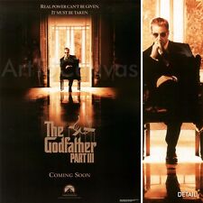 27W"x40H" THE GODFATHER PART III OFFICIAL MOVIE POSTER AL PACINO CANVAS