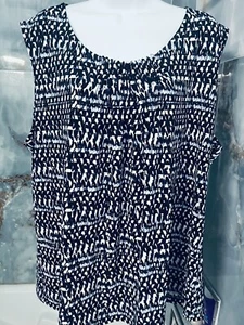 Nipon Boutique Sz 3X Beautiful Blue Sleeveless Blouse - Picture 1 of 4