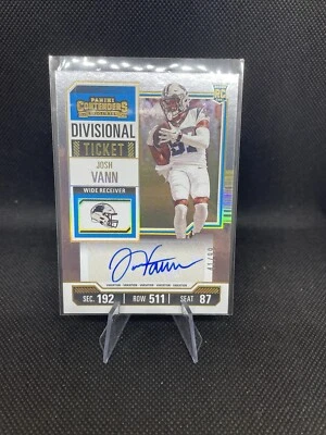 2023 Contenders Divisional Ticket Auto Josh Vann /99 #167 Carolina Panthers  - Image 1 of 2