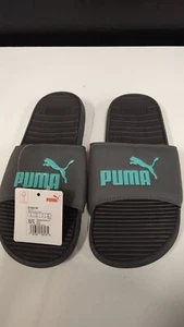 Puma Cool Cat Men's Slides Castlerock/Turq Slip on. Slip off Size. - Picture 1 of 2