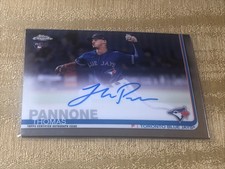 2019 Topps Chrome Thomas Pannone On Card Autograph Rookie Card   BLUE JAYS