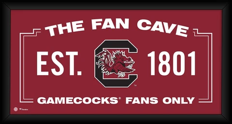 South Carolina Gamecocks Framed 10" x 20" Fan Cave Collage Cover