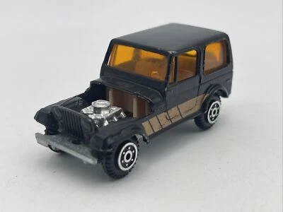 Coche de juguete fundido a presión vintage Jeep CJ-7 negro Yat Ming n.º 1602 hecho en Hong Kong Foto 1 de 4