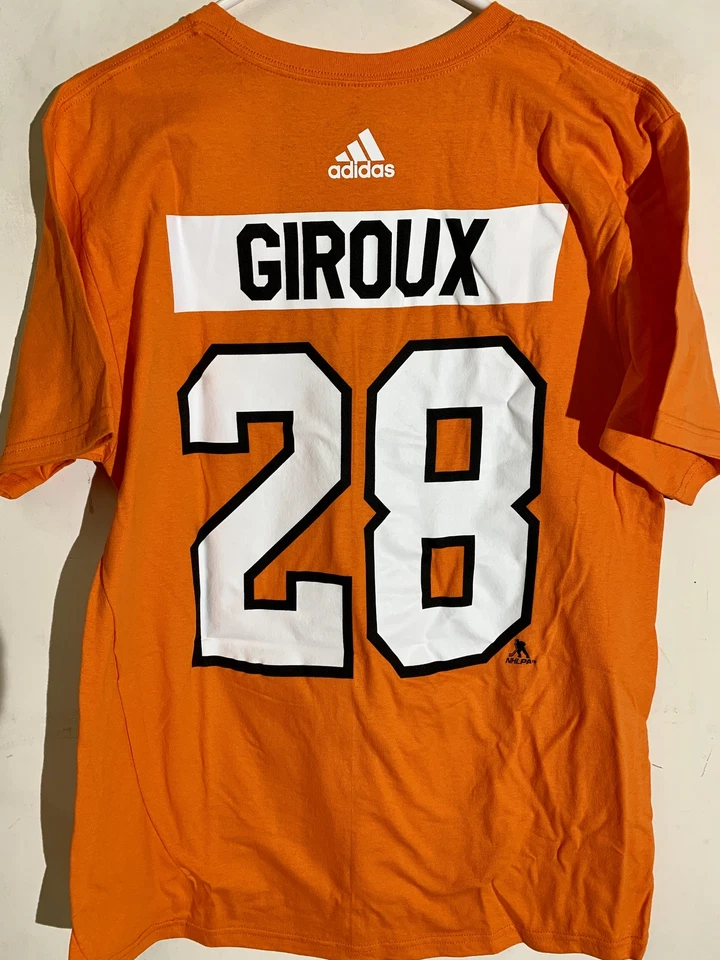 adidas  NHL T-Shirt Philadelphia Flyers Claude Giroux Orange sz L - Image 1 of 1