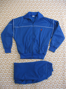 Survetement Armée de terre 1994 Polyester veste + Pantalon Vintage Bleu 90'S - M