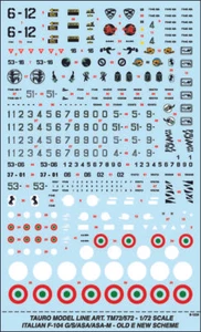 INSEGNE E NUMERI PER F 104 A.M.I LO-VIZ (decal a film unico) Scala: 1/72 - Imagen 1 de 4