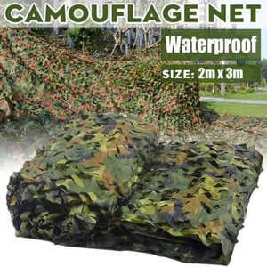 3 x 5m Camping Camouflage Netting Military Camo Sunshade Mesh Hunting Car Cover - Picture 1 of 12