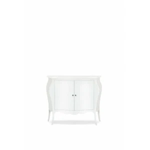 Chest of drawers Como' rounded 2 doors white opaque art poor shabby chic classic - Picture 1 of 2