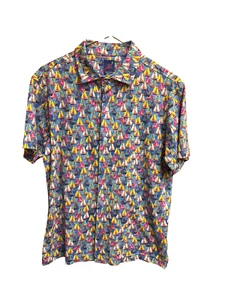 Camicia uomo Michaels piccola maglia con bottoni S/S / barche a vela multicolore - Foto 1 di 4